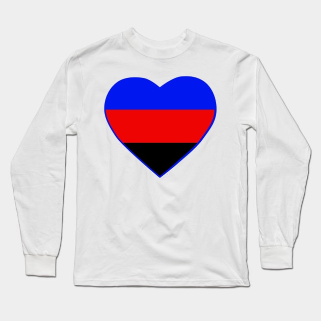 Pride Flag Heart Polyamory Long Sleeve T-Shirt by VanumChan